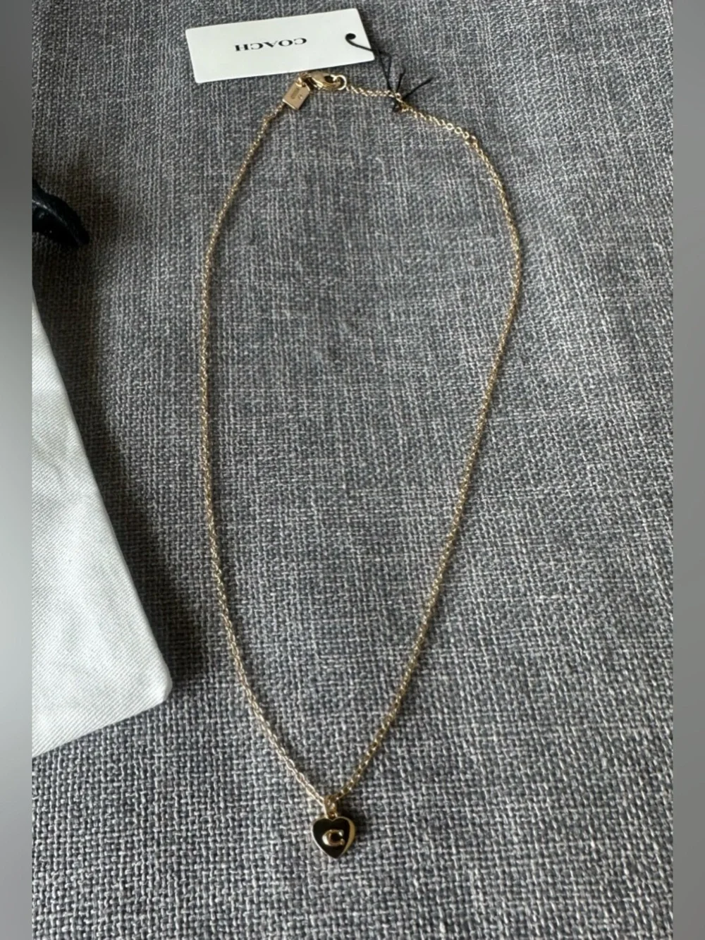 New Coach Heart Shaped Pendant Necklace - Picture 2 of 5